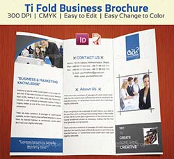 indesign模板－通用型三折页传单模板：Tri Fold Business Brochure